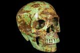 Realistic, Polished Autumn Jasper Skull #116692-2